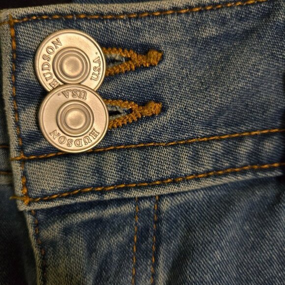 Hudson NWT Croxley Mid Thigh Short Denim Cuff 5 Pockets Stretch Size 29 - Picture 8 of 14